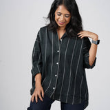 Classic Black Handwoven Cotton Shirt