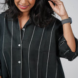 Classic Black Handwoven Cotton Shirt