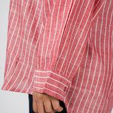 Rosy Strip Handwoven Cotton Shirt