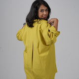 Lime Whisper Oversize Cotton Shirt