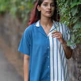 Azure Stripe Cotton Shirt