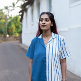 Azure Stripe Cotton Shirt