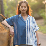 Azure Stripe Cotton Shirt