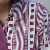 Boysenberry Grid Cotton Shirt