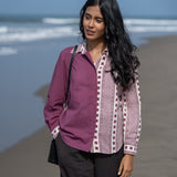 Boysenberry Grid Cotton Shirt