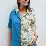 Solo Date Shirt - Handblock Printed Blue