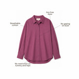 Bougainvillea Haze Oversize Cotton Shirt