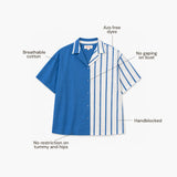 Azure Stripe Handblocked Cotton Shirt