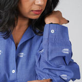 Cobalt Twilight Jamdani Shirt