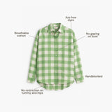Off-Duty Checked Handblocked Cotton Shirt