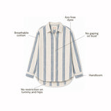 Kora Blue Handloom Stripe Shirt