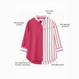 Merlot Stripe Handblocked Cotton Shirt