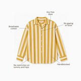 Sunhaze Stripe Handblocked Cotton Shirt