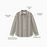 Ink and Chalk Handblocked Cotton Shirt