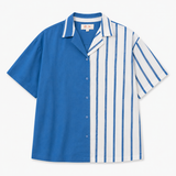 Azure Stripe Handblocked Cotton Shirt