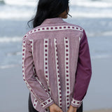 Boysenberry Handblocked Cotton Shirt