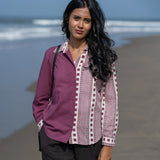 Boysenberry Handblocked Cotton Shirt