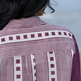 Boysenberry Handblocked Cotton Shirt