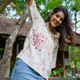 Cat Love Handblocked Cotton Shirt