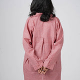 Coral Handloom Cotton Shirt