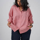 Coral Handloom Cotton Shirt