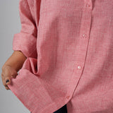 Coral Handloom Cotton Shirt