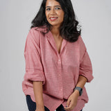 Coral Handloom Cotton Shirt