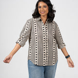 Ink and Chalk Handblocked Cotton Shirt