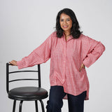 Rosy Strip Handwoven Cotton Shirt