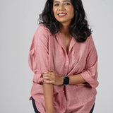 Coral Handwoven Cotton Shirt