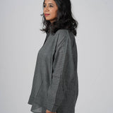 Charcoal Charm Handwoven Cotton Shirt