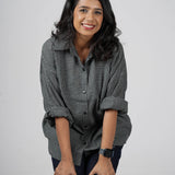 Charcoal Charm Handwoven Cotton Shirt