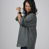 Charcoal Charm Handwoven Cotton Shirt