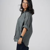 Charcoal Charm Handwoven Cotton Shirt
