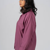 Bougainvillea Haze Oversize Cotton Shirt