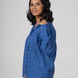 Classic Blue Checked Handloom Shirt