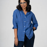 Classic Blue Checked Handloom Shirt