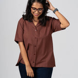 Raw Cocoa Cotton Shirt