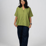 Olive Mist Cotton Shirt