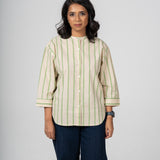 Ivy Stripe Handblocked Cotton Shirt