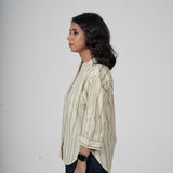 Ivy Stripe Handblocked Cotton Shirt