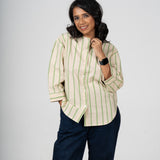 Ivy Stripe Handblocked Cotton Shirt