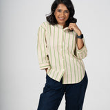 Ivy Stripe Handblocked Cotton Shirt