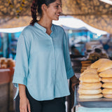 Pure cotton 3/4 sleeve shirt