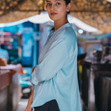 Pure cotton 3/4 sleeve shirt