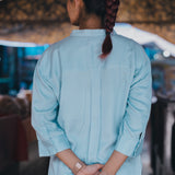Pure cotton 3/4 sleeve shirt