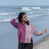 Boysenberry Grid Cotton Shirt