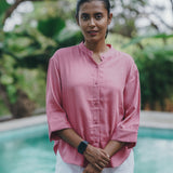 Pure cotton 3/4 sleeve shirt