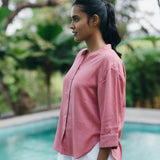 Pure cotton 3/4 sleeve shirt
