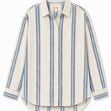Kora Blue Handloom Stripe Shirt